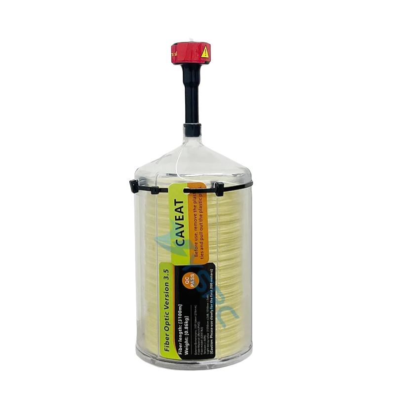 Kevlar fiber optic video transmission system for FPV drones: 2km/3km/5km/10km, fiber diameter: 0.4mm